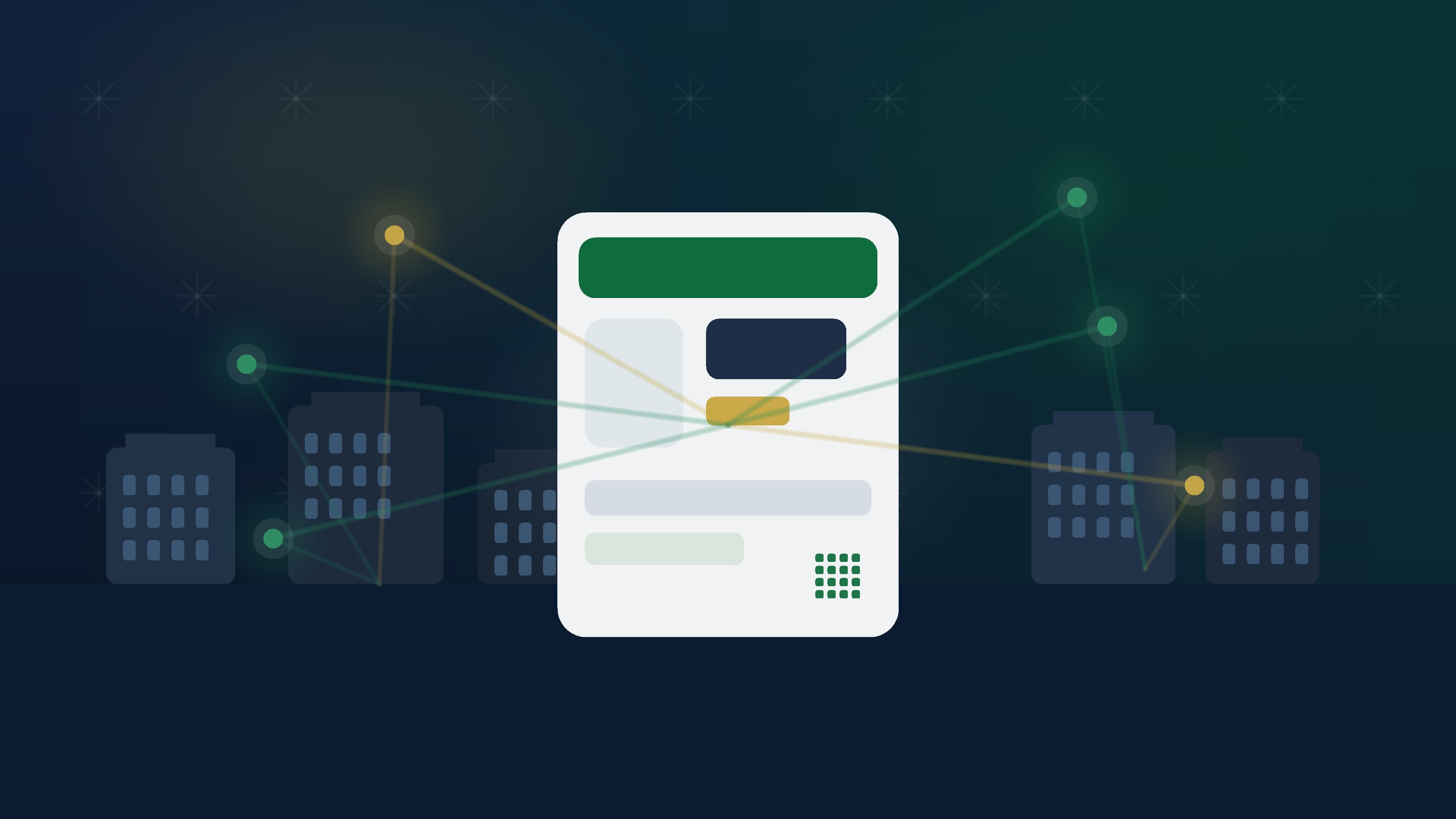 Visualisation de l'écosystème numérique gouvernemental connectant identité, institutions et échanges sécurisés.